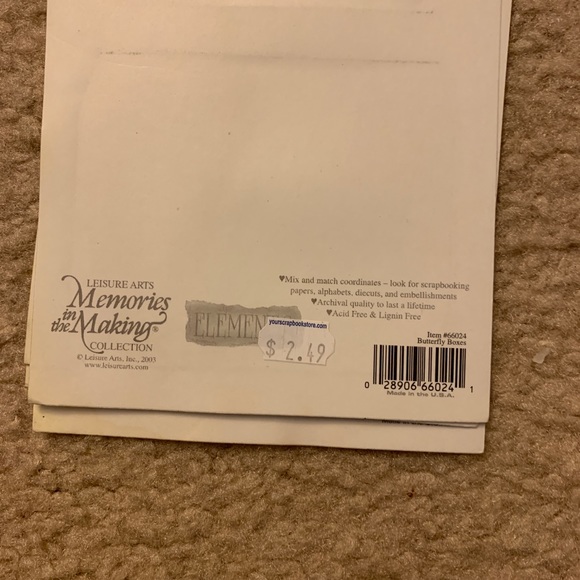 Free item: Scrapbook supplies: four sheets of butterfly stickers labels #1 - Picture 2 of 3